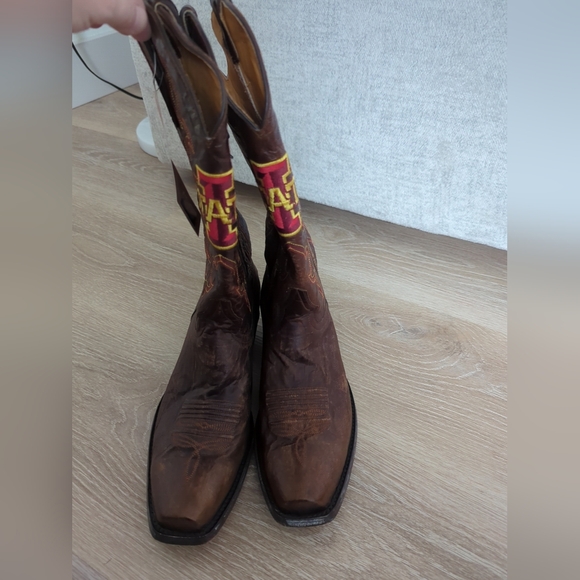 Men’s Iowa Cyclones State Gameday Cowboy Boots, NWT, Size 10D Leather Boots - Picture 3 of 10